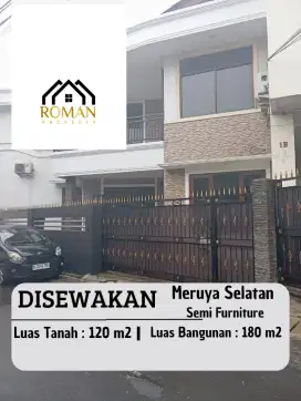 DISEWAKAN RUMAH 2 LANTAI DEKAT DENGAN TOLL DI MERUYA