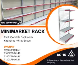 Rak Minimarket 4 Susun/ Rak Jaring/ Rak Besi Serbaguna