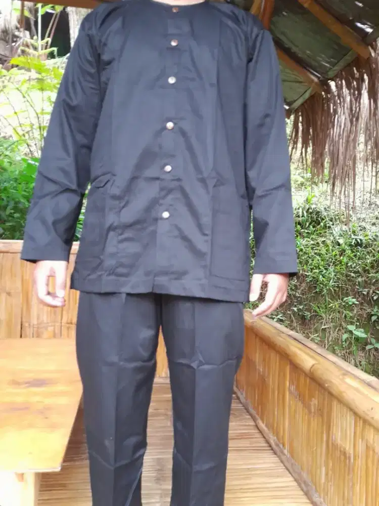 Stelan baju pangsi bhan katun dril