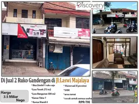 Jual 2 Ruko gandengan Mainroad Majalaya Jalan Laswi strategis ramai