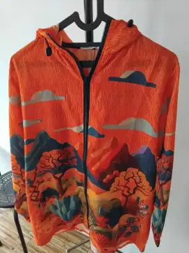 Jaket orange snap custom wear