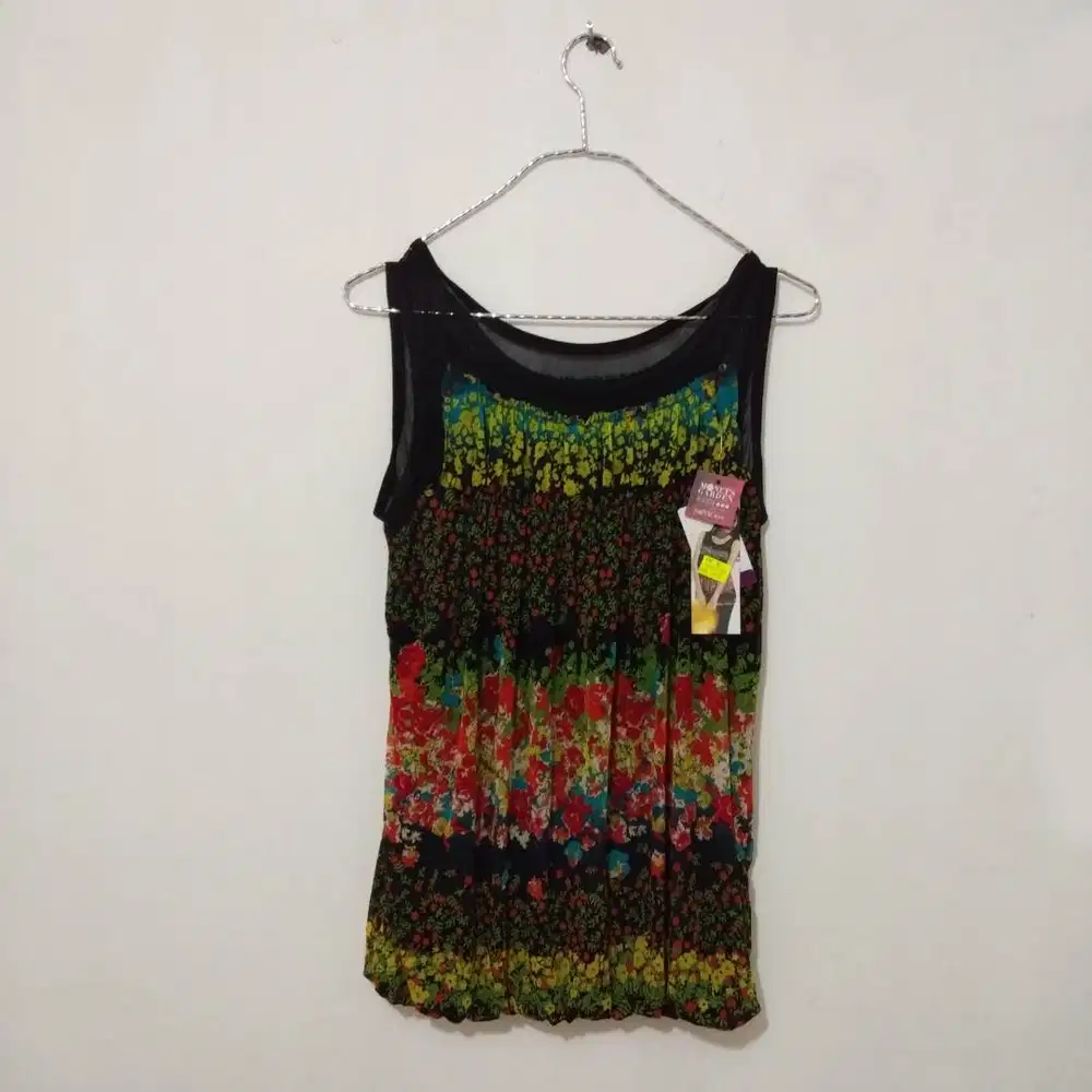 Blouse Atasan Kaos Bunga-Bunga You Can See import