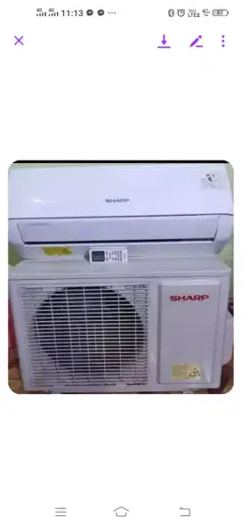 Ac Sharp 1/2pk putih mulus