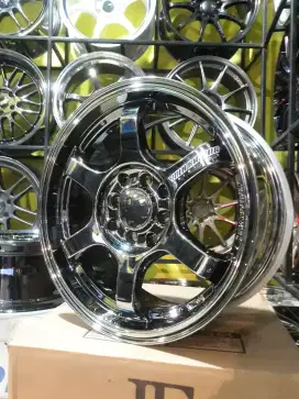 VELG TE37 BLACK CHROME R15×6.5 H4×100/114 BRIO,JAZZ,YARIS,AGYA,FREED,