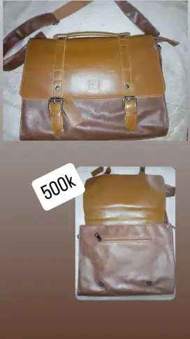Tas kulit coklat