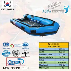 Perahu Karet PVC OCEAN 330 Rescue SAR Banjir Mancing Kapasitas 5 Orang