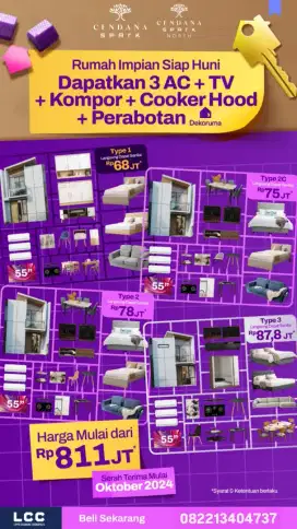 Di Jual Rumah Ready cendana spark lippo Cikarang !