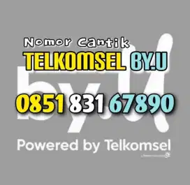 (bisa COD) nomor CANTIK kartu TELKOMSEL by.U byU Hoki Naik 67890