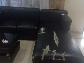 Sofa L ganti kulit sofa | Service sofa L sudut