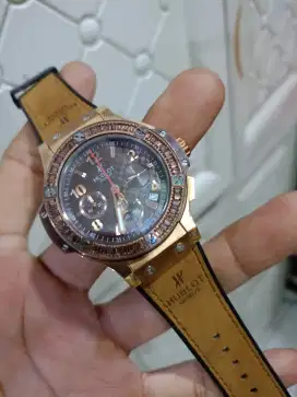 Jam Fashion hubL0t Japan Chrono Quartz Batre