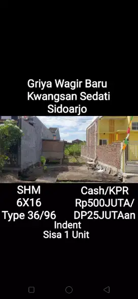 Rumah Indent Cash Credit/KPR