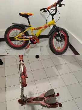 Sale sepeda anak wimcycle+skuter genjot skuter injak otoped