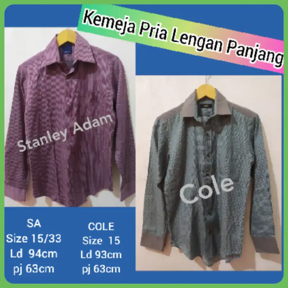Kemeja Pria Lengan Panjang Stanley Adam, Cole
