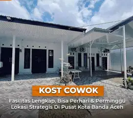 Kost Cowok Disewakan, Fasilitas Lengkap, Bisa perhari dan Mingguan !