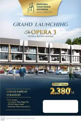 New Launching Ruko 3 Lantai Opera 3 Dekat Pasar Mitra Raya 2  Batam