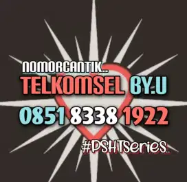 (bisa COD) nomor CANTIK kartu TELKOMSEL by.U byU PSHT series 1922