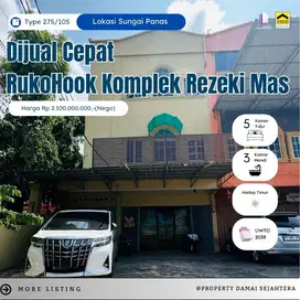 Dijual Ruko HOOK Komplek Rezeki Mas Sungai Panas