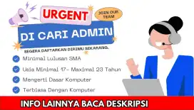 URGENT POSISI ADMIN