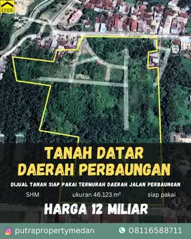 DIJUAL TERMURAH TANAH DATAR SIAP PAKAI