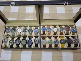 Jam borongan tangan timex, seiko, spinnaker, casio, fossil dll