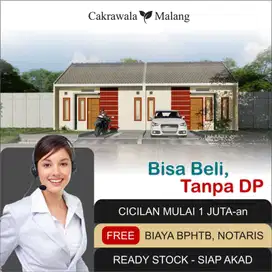 Rumah Ready stok Tanpa DP / Dp 0  Free Biaya Lain Lain di Malang