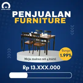 Cicilan one set meja makan 4 kursi