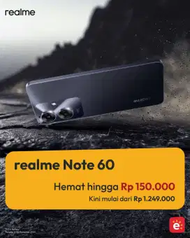 PROMO REALME NOTE 60 RAM 4-8/64 BARU. SEGEL