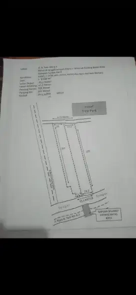 Dijual Sebidang Tanah Di Jl A.Yani Km. 6