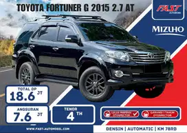 DP 18JT TOYOTA FORTUNER G 2015 2.7 AT BENSIN KM.78RB & ISTIMEWA #F2ST