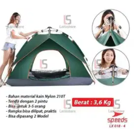 TENDA CAMPING SPEEDS 2 PINTU 018-4 DOUBLE LAYER TERPISAH