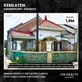 JUAL RUMAH Kemlaten Surabaya Karangpilang SHM Bebas Banjir