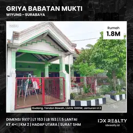 JUAL RUMAH Griya Babatan Mukti SHM dkt Pratama Sampurna Wiyung