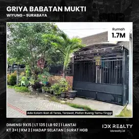 JUAL RUMAH Griya Babatan Mukti Surabaya Terawat Ada Kolam Ikan