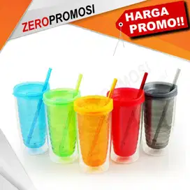 Tumbler Plastik Sedotan Custom