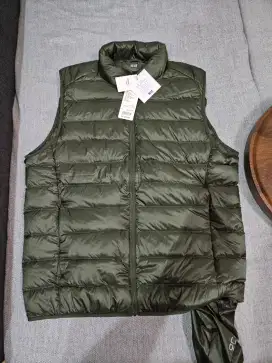 Rompi Ultra Light Down Uniqlo Vest Olive L