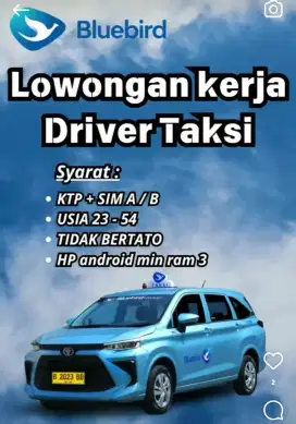 Driver supir sopir taxi bluebird