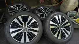 di jual velg alphad vellfire r18 original japan + bqn turanza tebel