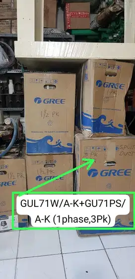 DIJUAL AC GREE GU71T/A-K SPLIT DUCT