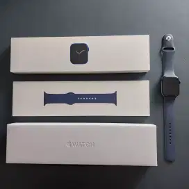 APPLE WATCH SERIES 6 44MM BLUE ALUMINIUM CASE EX GARANSI RESMI IBOX