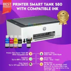 Printer HP Smart Tank 580 Print Scan Copy Wifi