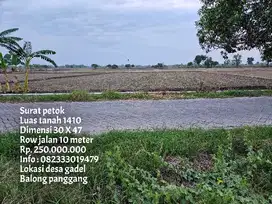 Tanah nol jalan poros di jual murah