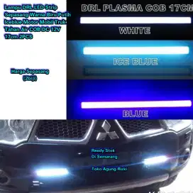 Lampu DRL LED Strip Sepasang Warna Biru Putih Iceblue Tahan Air