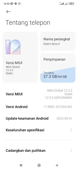 Xiaomi redmi note 8 ram 6/64