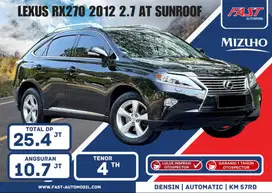 DP 25JT LEXUS RX 270 2012 SUNROOF LOW KM.57RB & PAJAK PANJANG #F7ST