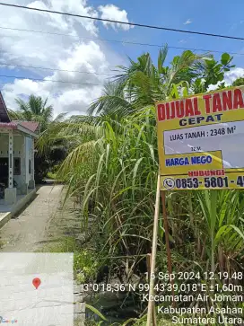 Dijual Tanah 5,5 Rante Murah