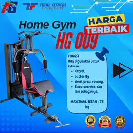 Home Gym 1 Sisi Beban 75 Kg Homegym Alat Fitness Multifungsi