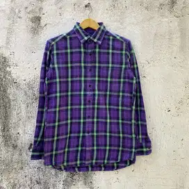 Flanel Uniqlo - Size S fit M - Baju Kemeja Flannel