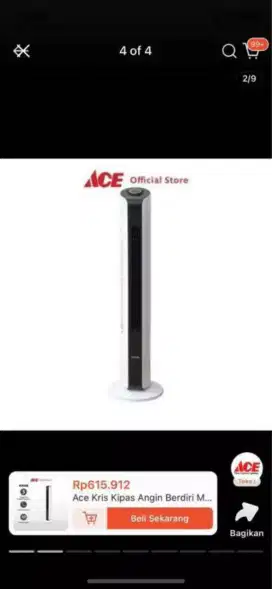 Ace Kris stand fan mechanical 40watt