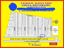 Tanah Kapling Dijual, Samping SMAN gondanglegi