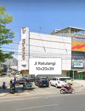 Ruko sewa jl Ratulangi Makassar (10x20mtr) Mall ratu indah sudut